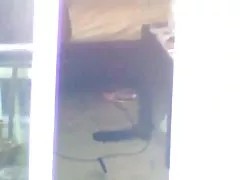 A homem e mulher fazendo sexo da janela, voyeur
